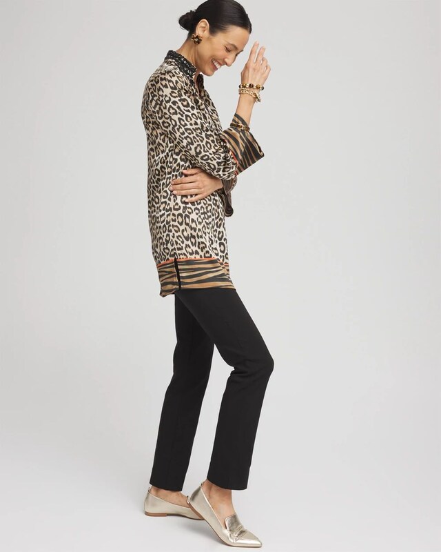 Embellished Mixed Animal Print Kurta Top - image 2